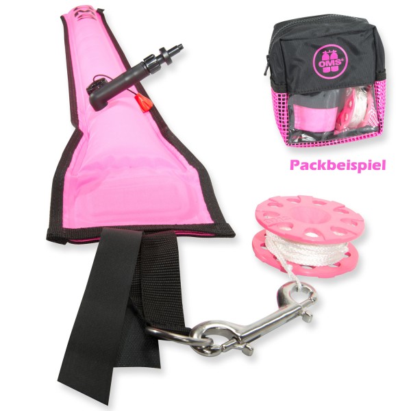 OMS Safety Sparset 3.3 - mit Boje, Tasche und 23 m Mini Reel - pink