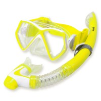 Mares Zephir Schnorchelset Tauchermaske mit Schnorchel Gelb für ihren Urlaub 