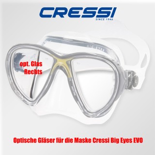Optisches Glas für Cressi Big Eyes EVO und Quantum - rechts
