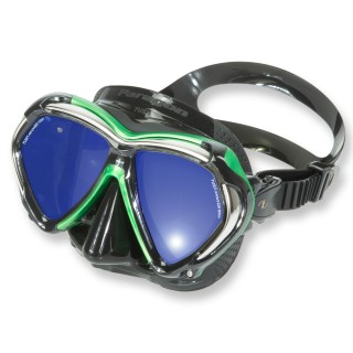 Tusa Paragon Tauchmaske mit Crystal View Gläsern - schwarz grün