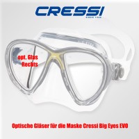 Optisches Glas für Cressi Big Eyes EVO - rechts