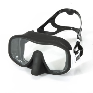 Mares Juno Einglas Maske - schwarz weiß mit großem Sichtfeld