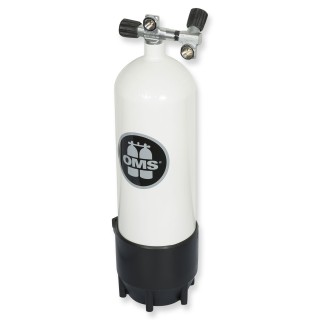 OMS - BTS Stahlflasche 10 Liter mit Ventil und Zweitabgang