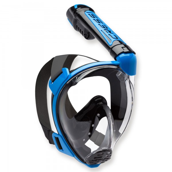 Cressi Duke - Vollgesichtsmaske mit Trockenschnorchel, schwarz blau