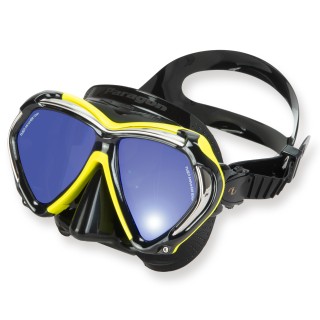 Tusa Paragon Tauchmaske mit Crystal View Gläsern - schwarz gelb