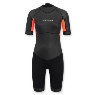 Orca Freiwasser-Schwimmanzug Vitalis OW schwarz orange - Damen Shorty