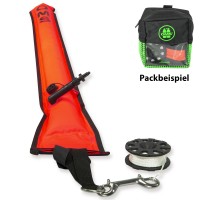 OMS Safety Sparset 3.3 - mit Boje, Tasche und 23 m Mini Reel - Lizard Grün
