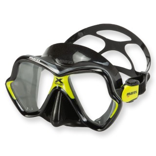 Mares Tauchmaske X-Vision schwarz gelb - weiches Silikon, sehr gute Passform