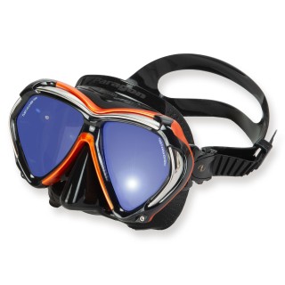 Tusa Paragon Tauchmaske mit Crystal View Gläsern - schwarz energy orange