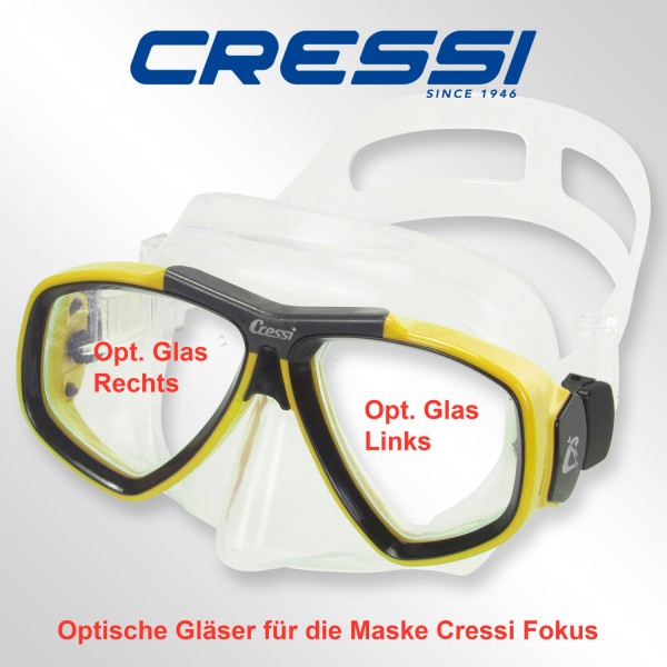 Optisches Glas für Cressi Focus- links