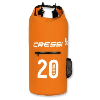 Cressi Dry Bag 20 Liter mit Reißverschluss - orange
