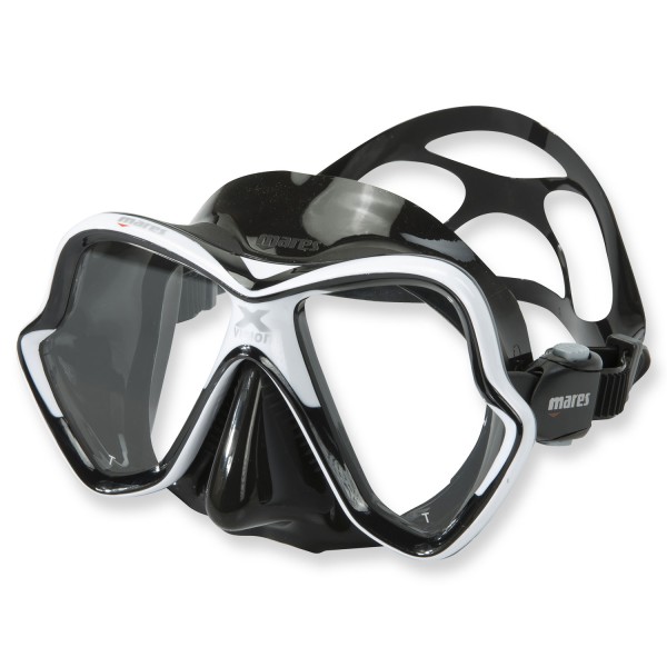 Mares X-Vision Tauchmaske aus weichem Silikon - schwarz weiß