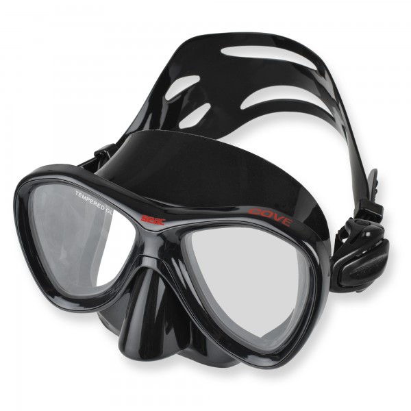 Seac Cove - Freitauchmaske aus schwarzem Liquid Silikon - TOP Passform
