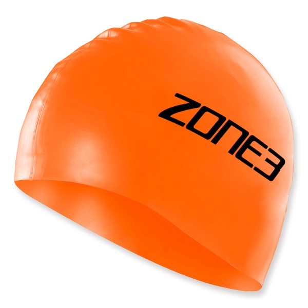 Zone3 Badekappe aus Silikon - Hi Vis orange