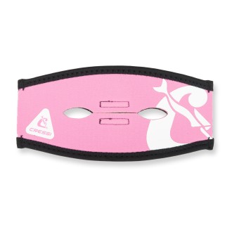 Cressi Maskenbandschutz Pony Tail aus Neopren - pink weiß