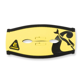Cressi Maskenbandschutz Pony Tail aus Neopren - gelb schwarz