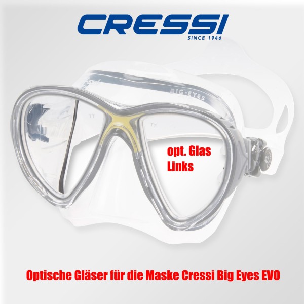 Optisches Glas für Cressi Big Eyes EVO - links