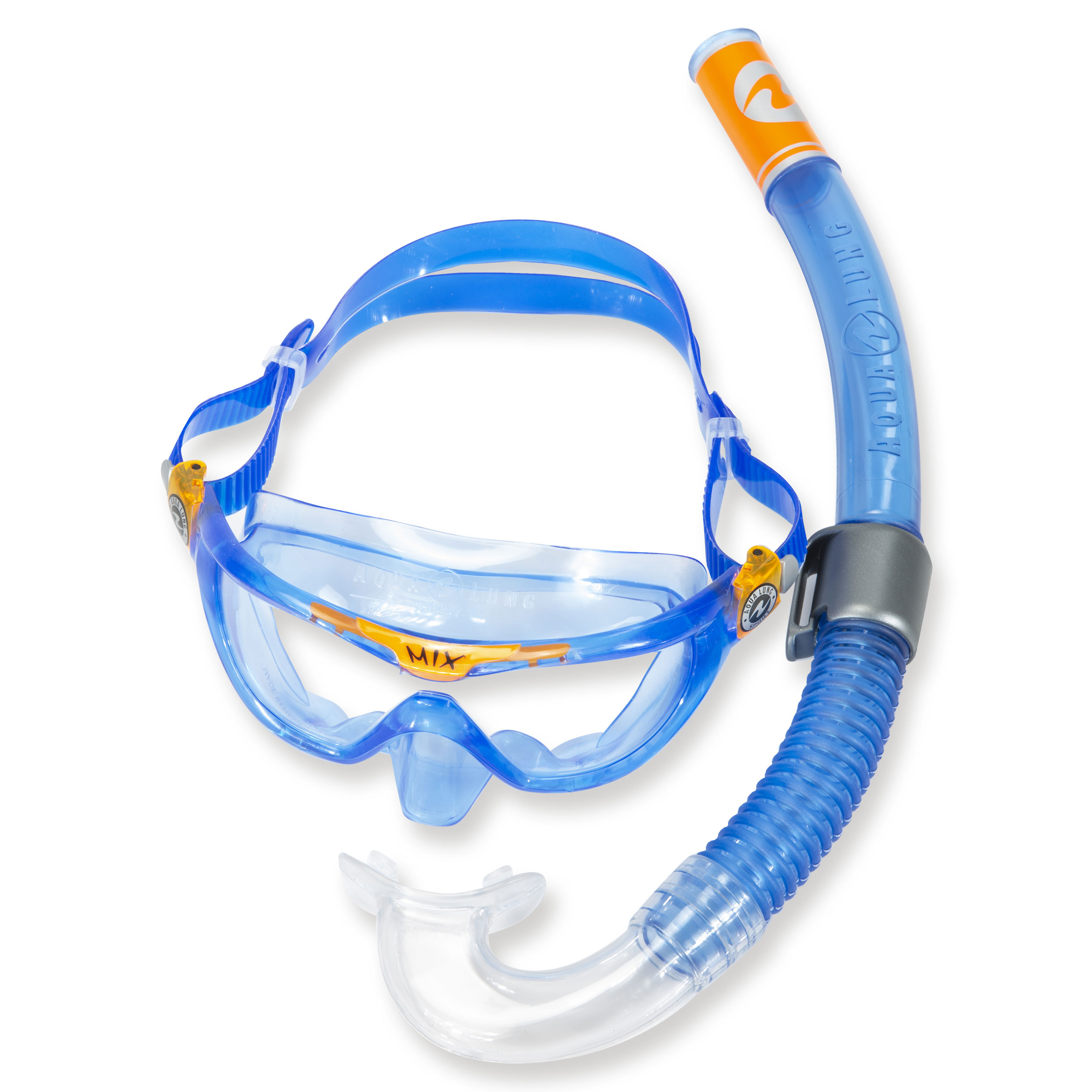 NEU Aqualung Reef Schnorchel Maske Set für Kinder / Taucherbrille Set blau 
