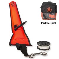 OMS Safety Sparset 3.3 - mit Boje, Tasche und 23 m Mini Reel - Lava Orange