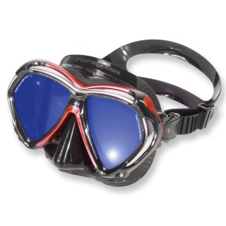 Tusa Paragon Tauchmaske mit Crystal View Gläsern - schwarz rot
