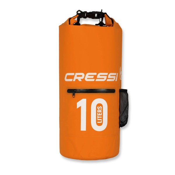 Cressi Dry Bag 10 Liter mit Reißverschluss - orange