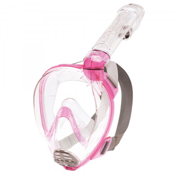 Cressi Vollgesichtsmaske Baron mit Trockenschnorchel clear pink