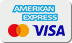 Bezahlung per American Express, Mastercard oder Visa